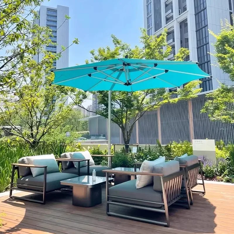 Outdoor sofa stainless steel courtyard villa leisure furniture outdoor sales department engineering waterproof and sunscreen
