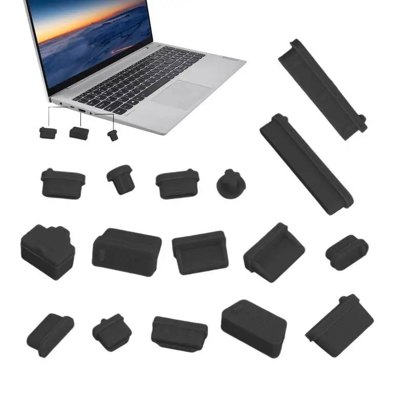Universal Notebook Usb Silicone Anti Dust Plug16pcs Laptop Dustproof Stopper Dust Plug Usb Computer Interface Waterproof Cover