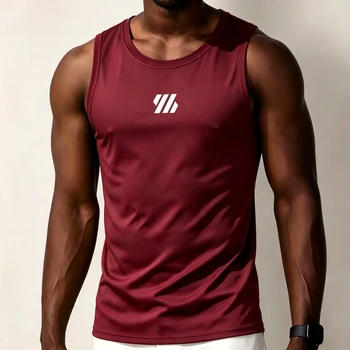 Men's Running Vest Summer Quick Dry Training Tanktop Workout Gym Singlets Fitness Tops Sleeveless Shirt Tee Sport Tank Top Men 6