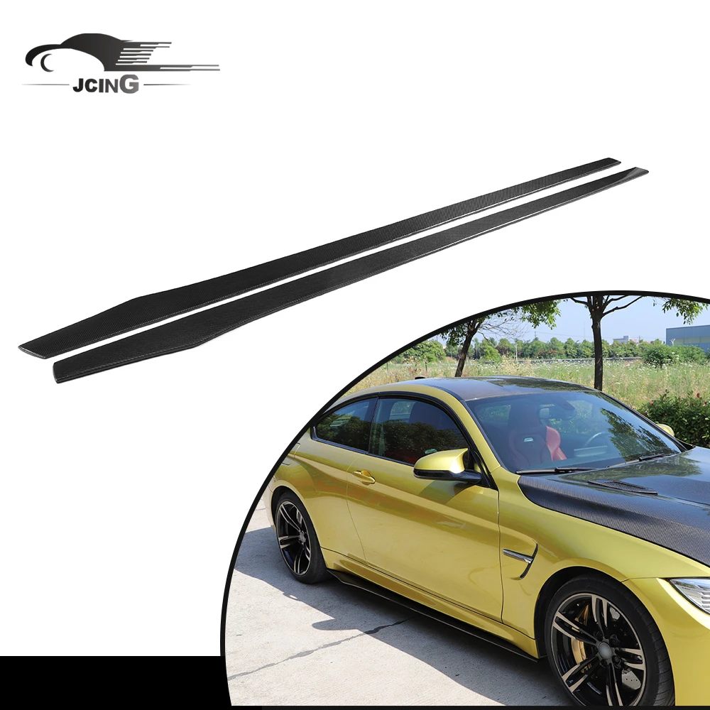 Universal Carbon Fiber Body Kit Side Skirts Extension M2 M3 M4 205-2017