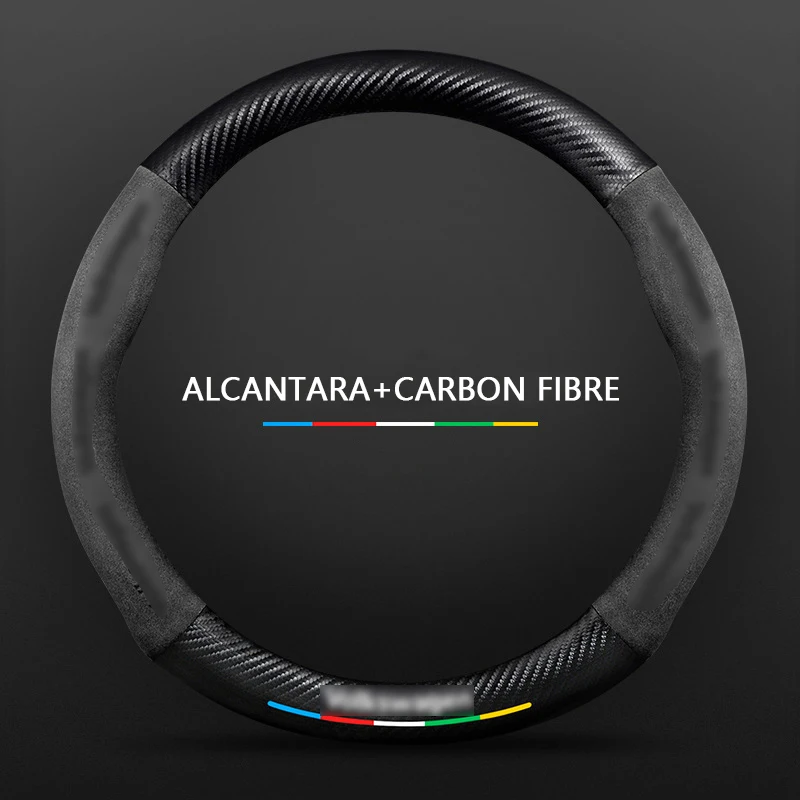 

Car Steering Wheel Cover Braid Carbon Fiber For Volkswagen Golf Tiguan Passat B7 Passat CC Touran Auto Interior Accessories