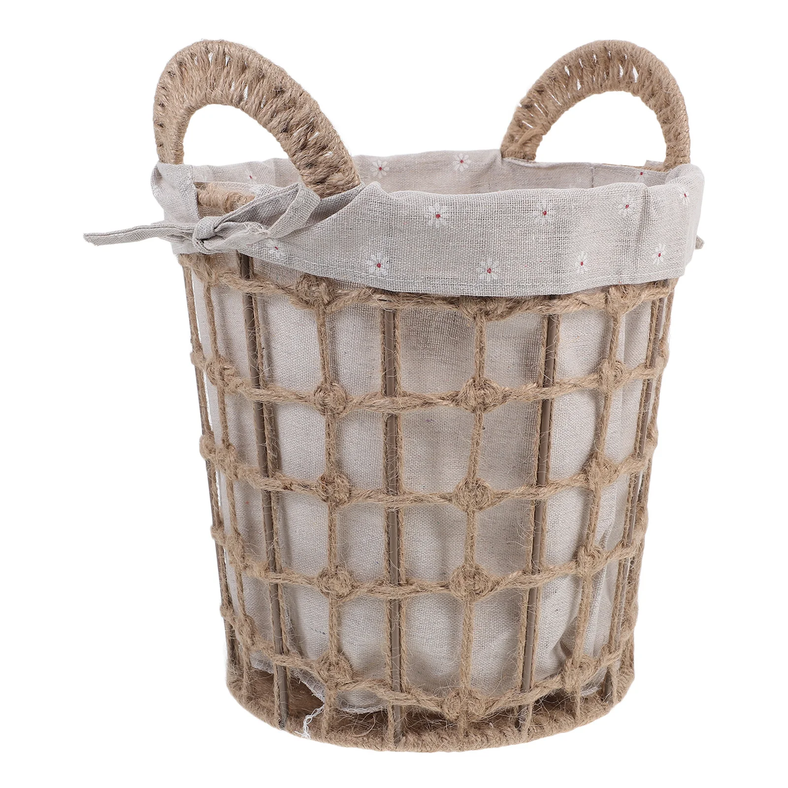 

Dirty Clothes Basket Mini Woven Laundry Container Round Handle Home Office Laundry Storage Basket ganization Box