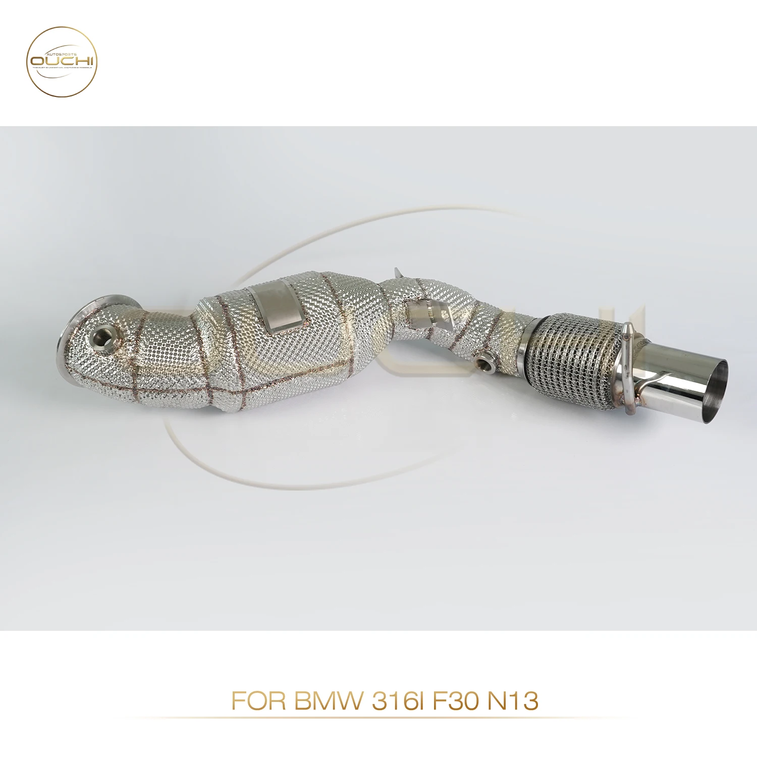 

OUCHI High-Flow Catted Downpipe for BMW 316i F30 N13 SS304 Exhaust Ultimate Lightweight Design With Heat Shield