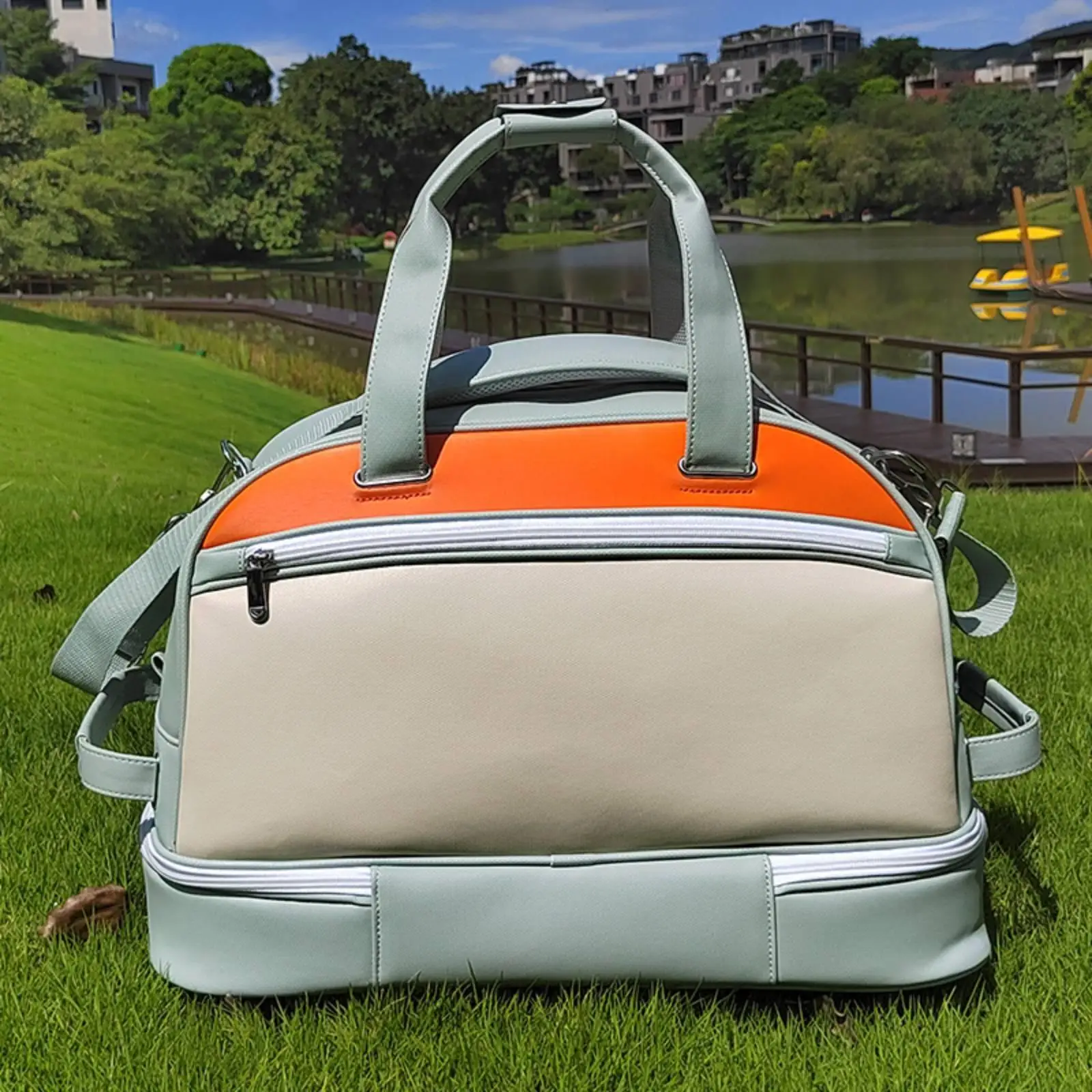 golf-storage-case-waterproof-pu-leather-travel-duffel-bag-with-shoe-pocket-for-men-women-weekend-getaway-and-commute
