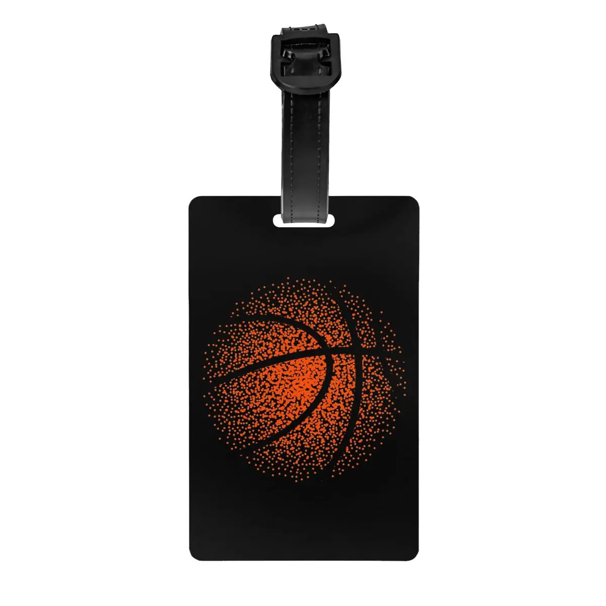 Custom Basketball Dots Round Luggage Tag With Name Card Physical culture Privacy Cover ID Label for Travel Bag Suitcase