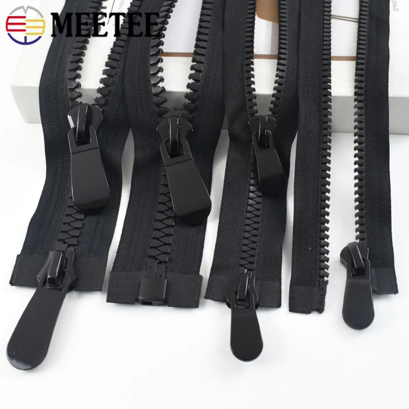 

1Pc 8#15# Resin Zipper for Clothing 70-150cm Open End Zip Double/Single Zips Slider Tent Closure Zippers Repair Kit DIY Sewing