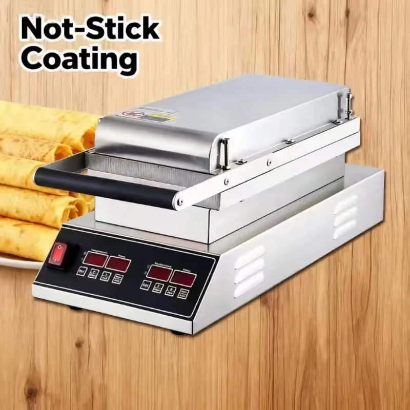 Popular Street Food Crispy Egg Cake Making Machine Egg Roll Forming Machines With Temperature Range