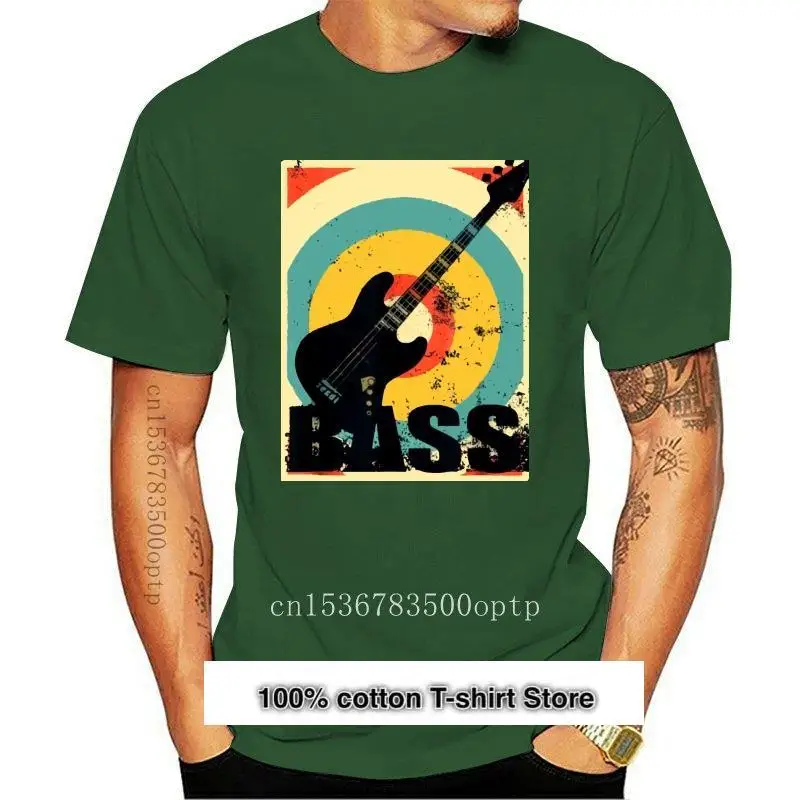 Camiseta Vintage de Bajo Eléctrico para hombres, Camisa de algodón negra personalizada, regalo de guitarra, novedad de 2024