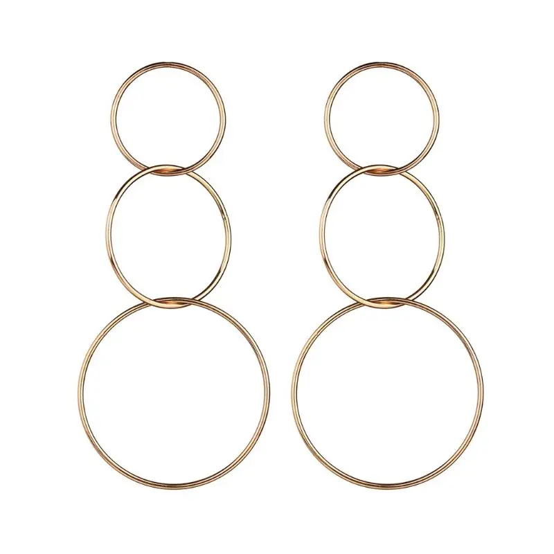 Women Fashion Big Long Drop Earrings