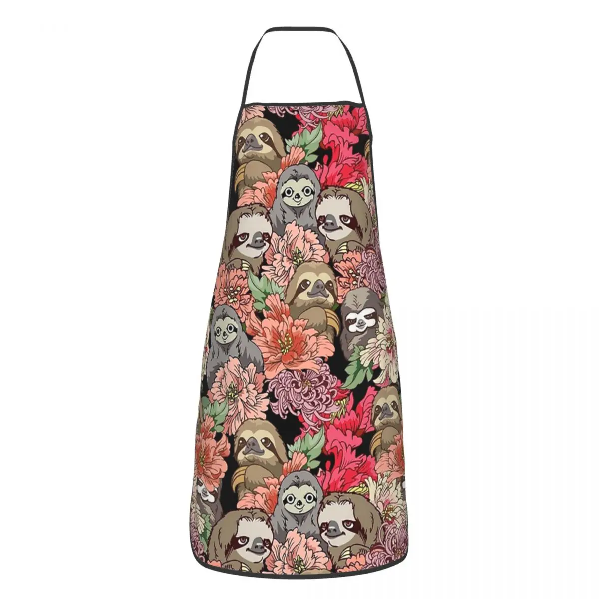 Because Sloths Apron Chef Cooking Cuisine Tablier Sleeveless Bib Kitchen Cleaning Pinafore for Women Men Gardening