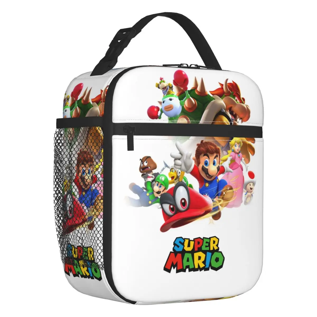 

Custom M-Marioes Video Game Brothers And Friends Lunch Bag Men Women Cooler Warm Insulated Lunch Box for School