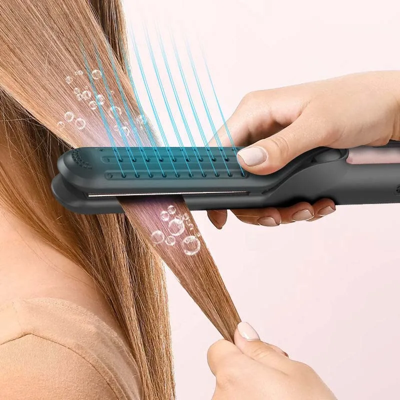 2 In 1 Ceramic Cool Airflow Hair Styler piastra per capelli portatile e bigodino piastra galleggiante 3D Cool Air Styler Flat Iron