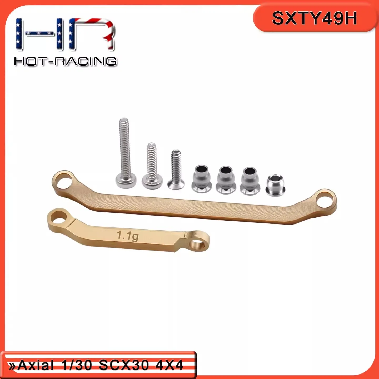 

HR Axial 1/30 SCX30 Ford Wrangler/Wrangler Brass Steering Rod Kit 2.8g/set