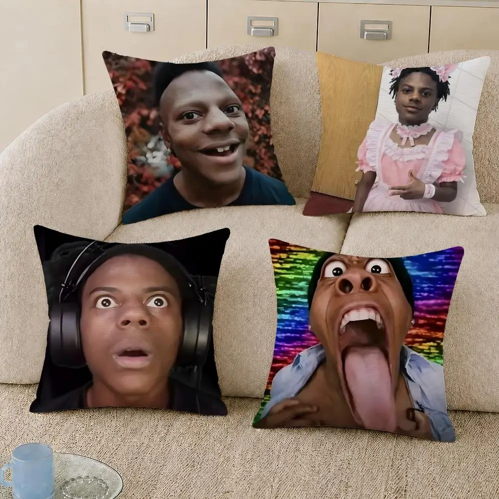 Streamer IShowSpeed Speed Ronaldo Cushion Cover Decorative Pillowcase Soft Short Plush Cozy Durable Sofa Home Decor Items Gift