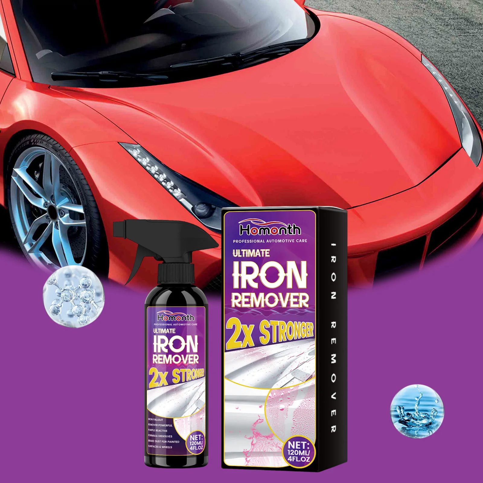 

Rust Remover Spray for Metal Multipurpose Rust Stain Remover Spray for Car Wheels & Household Appliances 120ml 4oz