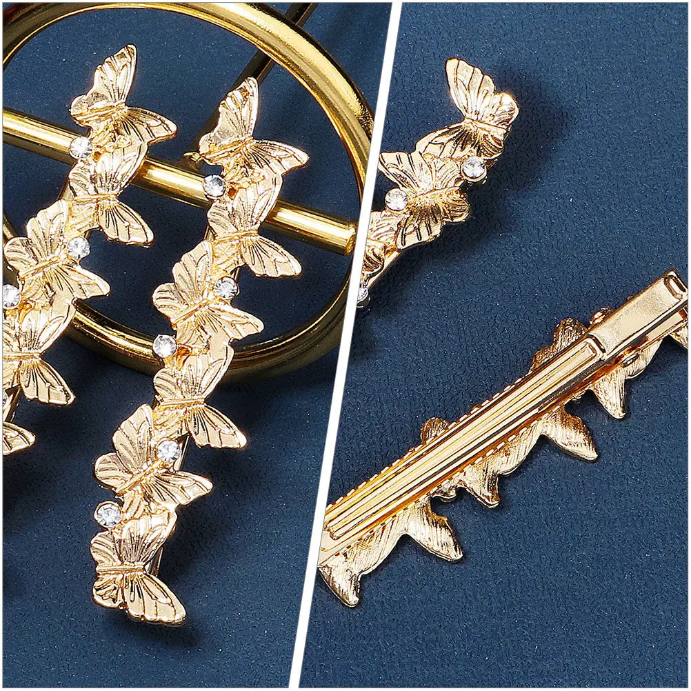 

2 шт. заколки для волос в виде бабочек, стильные винтажные заколки-уточки для женщин, очаровательные аксессуары для волос