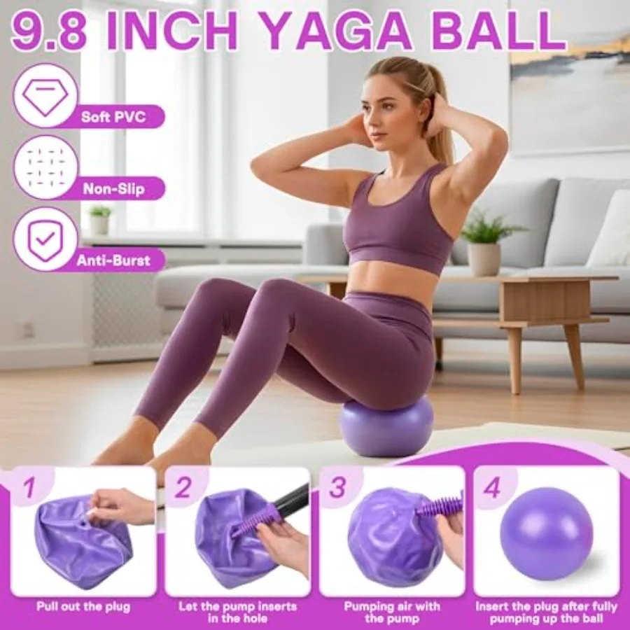 Pilatesring och träningsboll set för hemmaträning_voghion.com