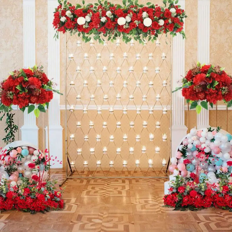 50/100CM Artificial Flowers For Wedding Decoration Rose Flower Arrangement Background Marriage Backdrop Photo Props Flower Wall