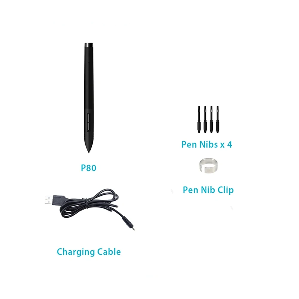 Lápiz óptico Digital recargable PEN80 para tabletas de dibujo gráfico profesional Huion 420/H420/H610 GAOMON S56K/M106K/1060PRO