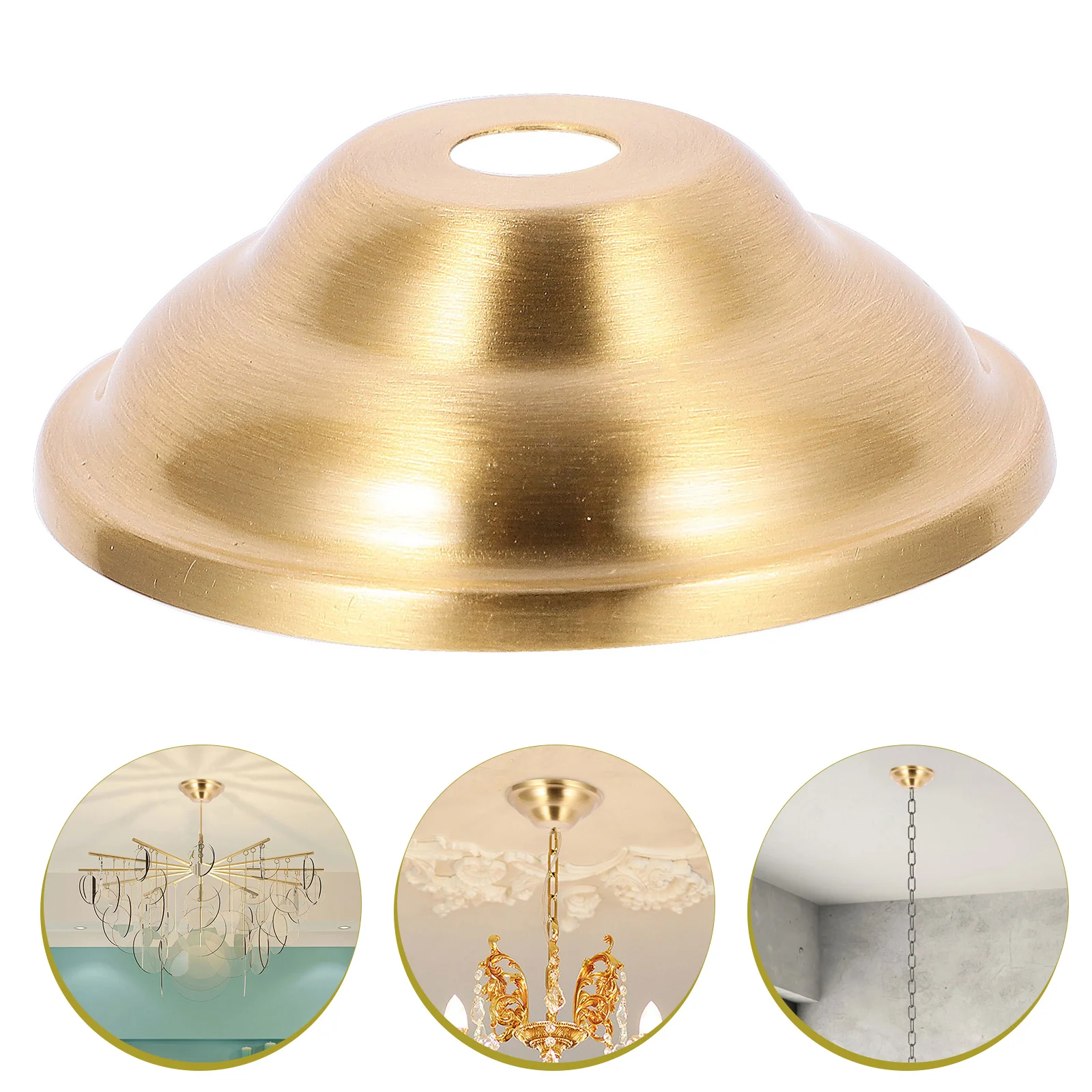 Chandelier Base Tray Retro Socket Cup Metal Lamp Bases Vintage Finial Lampshade Brass for Shades