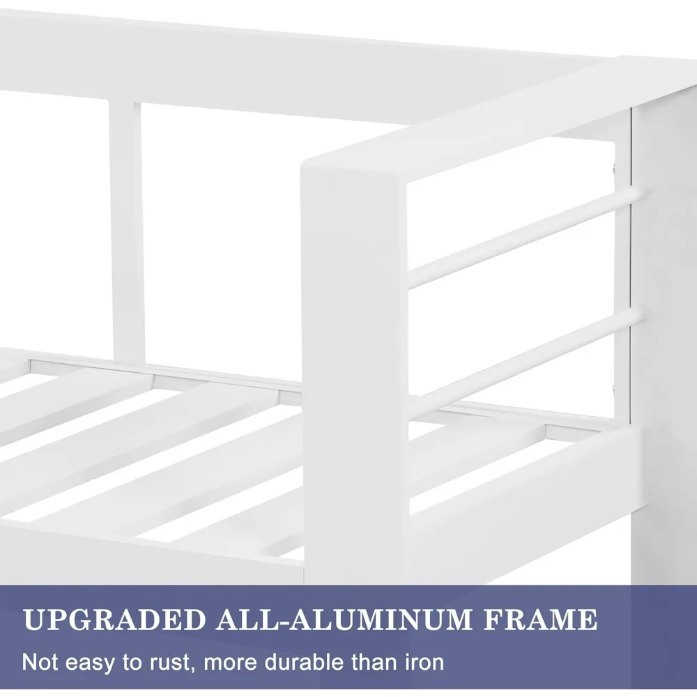 Conjunto de móveis para pátio externo, conjuntos modernos de conversa para pátio, sofá secional de metal para exterior com almofada de 5 polegadas e mesa de centro