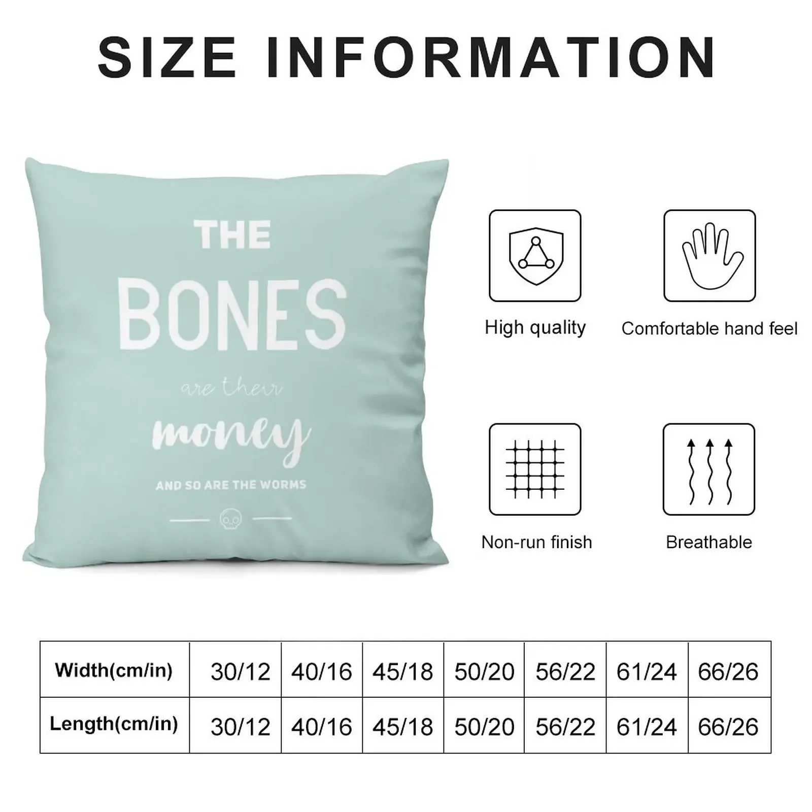 The Bones are Their Money Throw Pillow ornamental pillows Christmas Covers For Cushions Christmas Pillows pillow