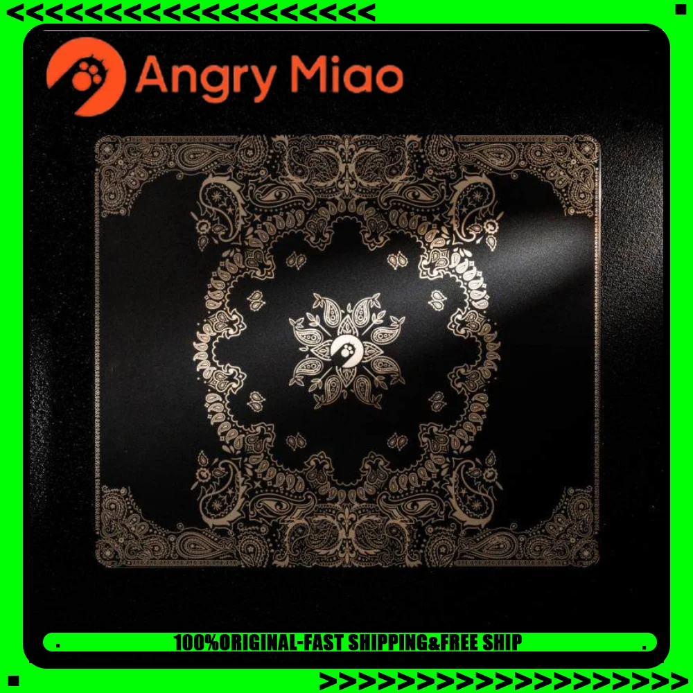 Angry Miao AM SilkGlass Glass Mousepad Paisley Mouse Pad 490x420mm Smooth Replica Gaming Mousepad PC Gamer Accessories Gifts