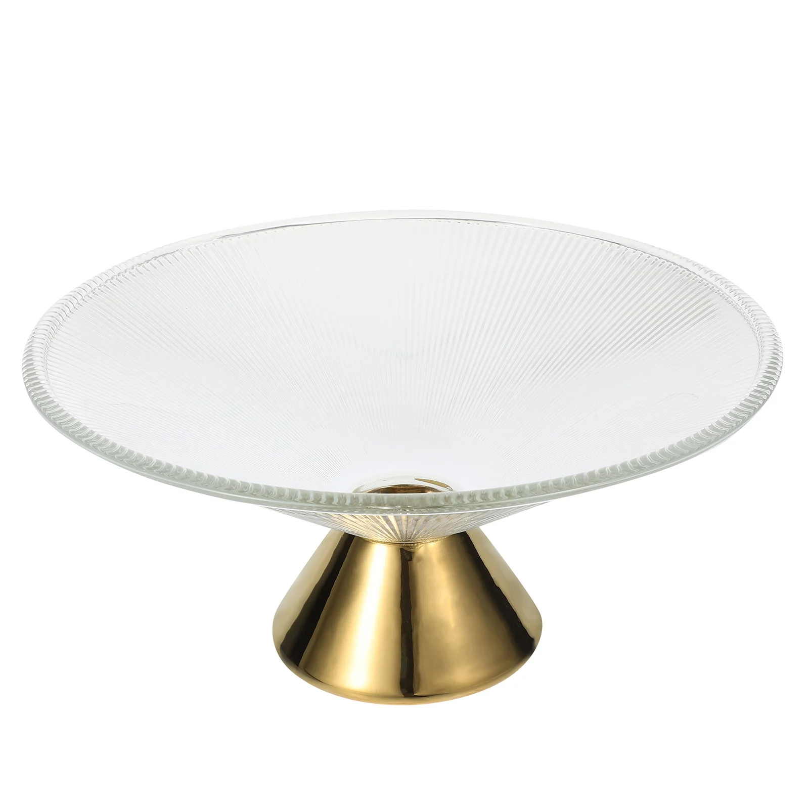 

High Footed Glass Fruit Plate Large Capacity Serving Plate Dessert Tray Snacks Footed Bowl High Stand Cookie Plates