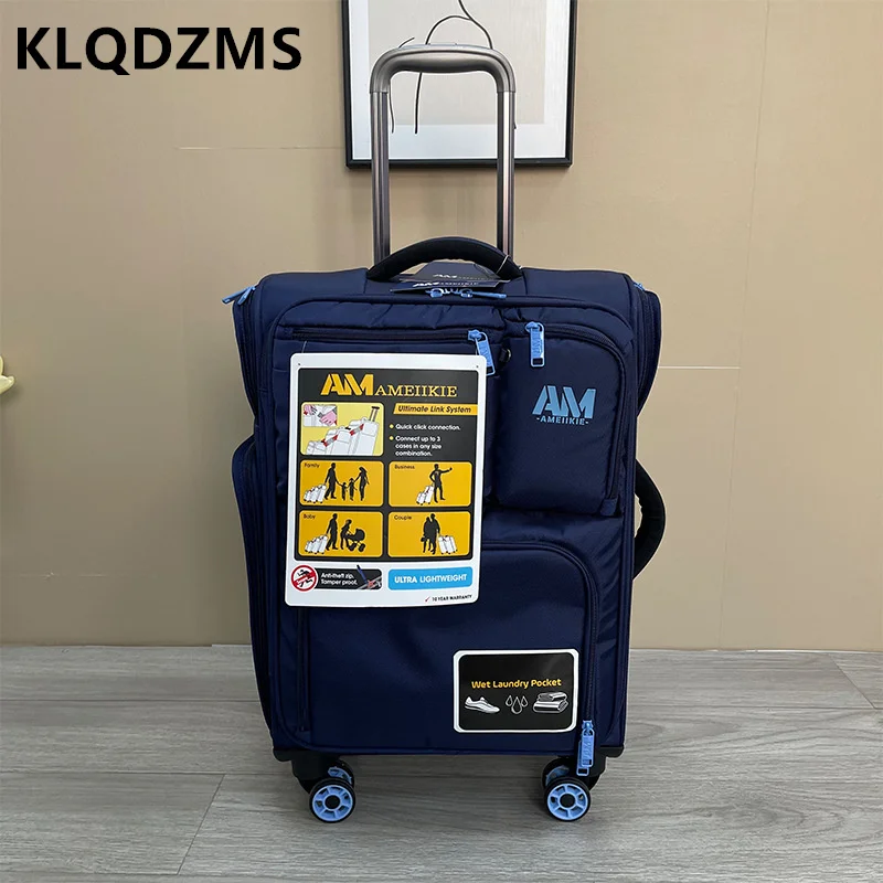 KLQDZMS 20 "nuevas bolsas de equipaje con ruedas de tela Oxford cajas de embarque impermeables de gran capacidad 24" 29 pulgadas con ruedas maleta rodante