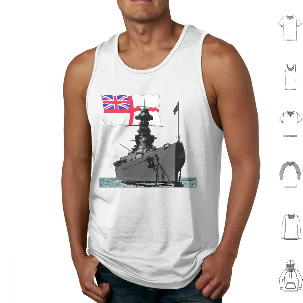 Hearts Of Oak-Hms Hood Tank Tops Vest Sleeveless Royal Navy Lest We Forget Great Britain Hms Hood Nelson Hearts Of Oak Poppy