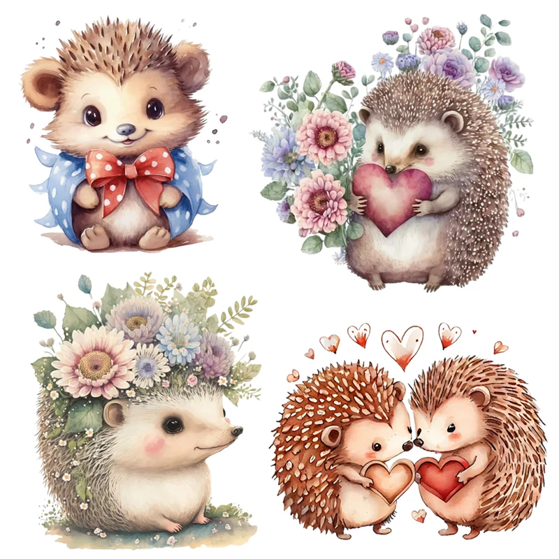 Three Ratels Q17 Cute cartoon hedgehog stickers for children's bedroom wall stickers