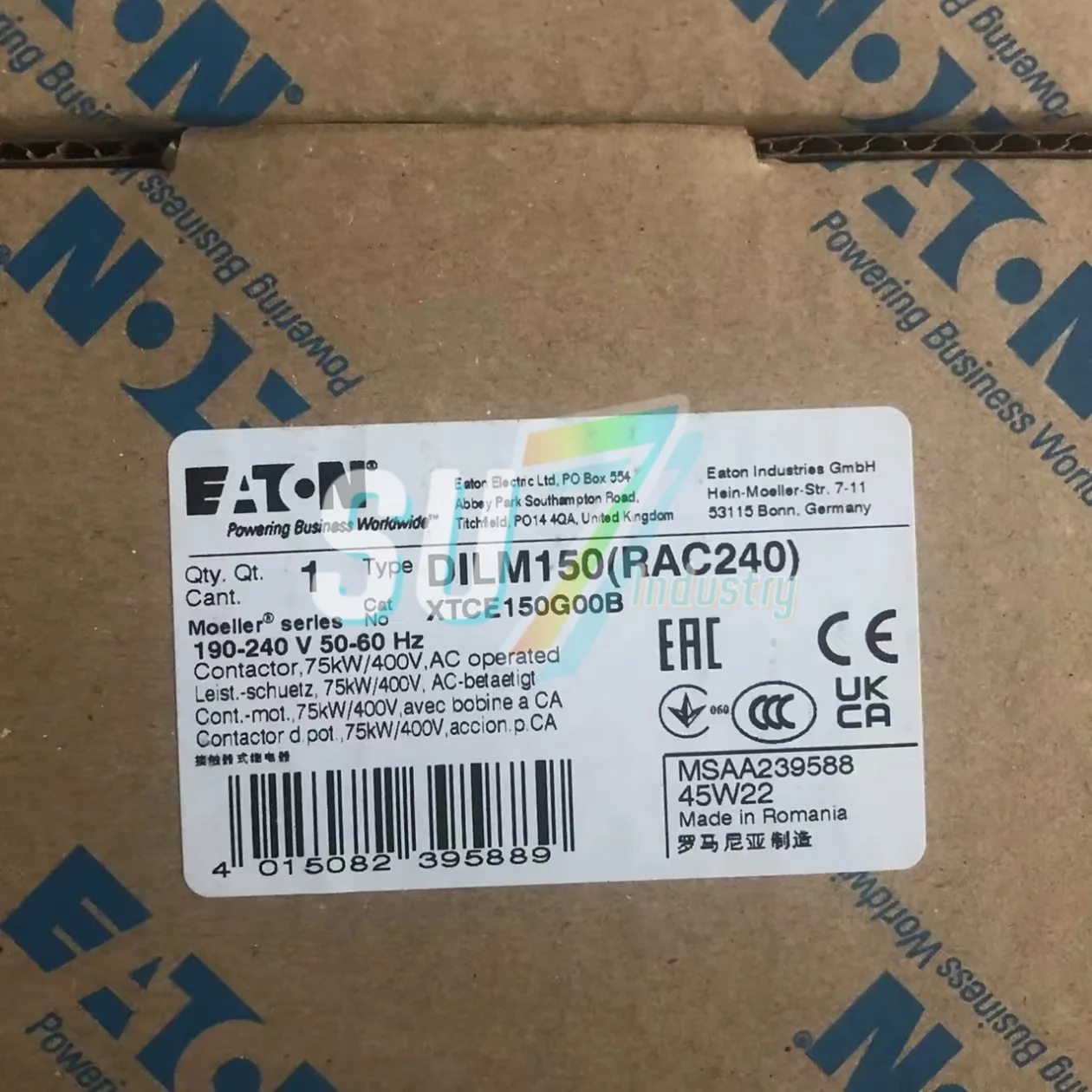 

Contactor New In Box DILM150(RAC240) DILM150C(RAC240)