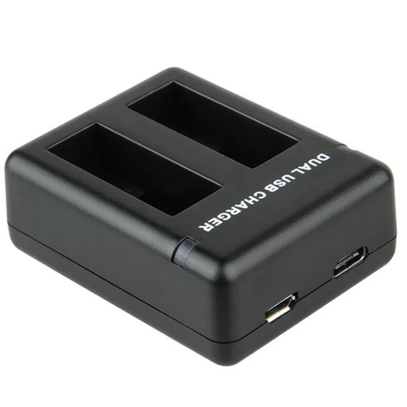 듀얼 포트 슬롯 AHDBT-501 배터리 충전기, 고프로 히어로 5 6 7 8 HERO5 블랙 캠