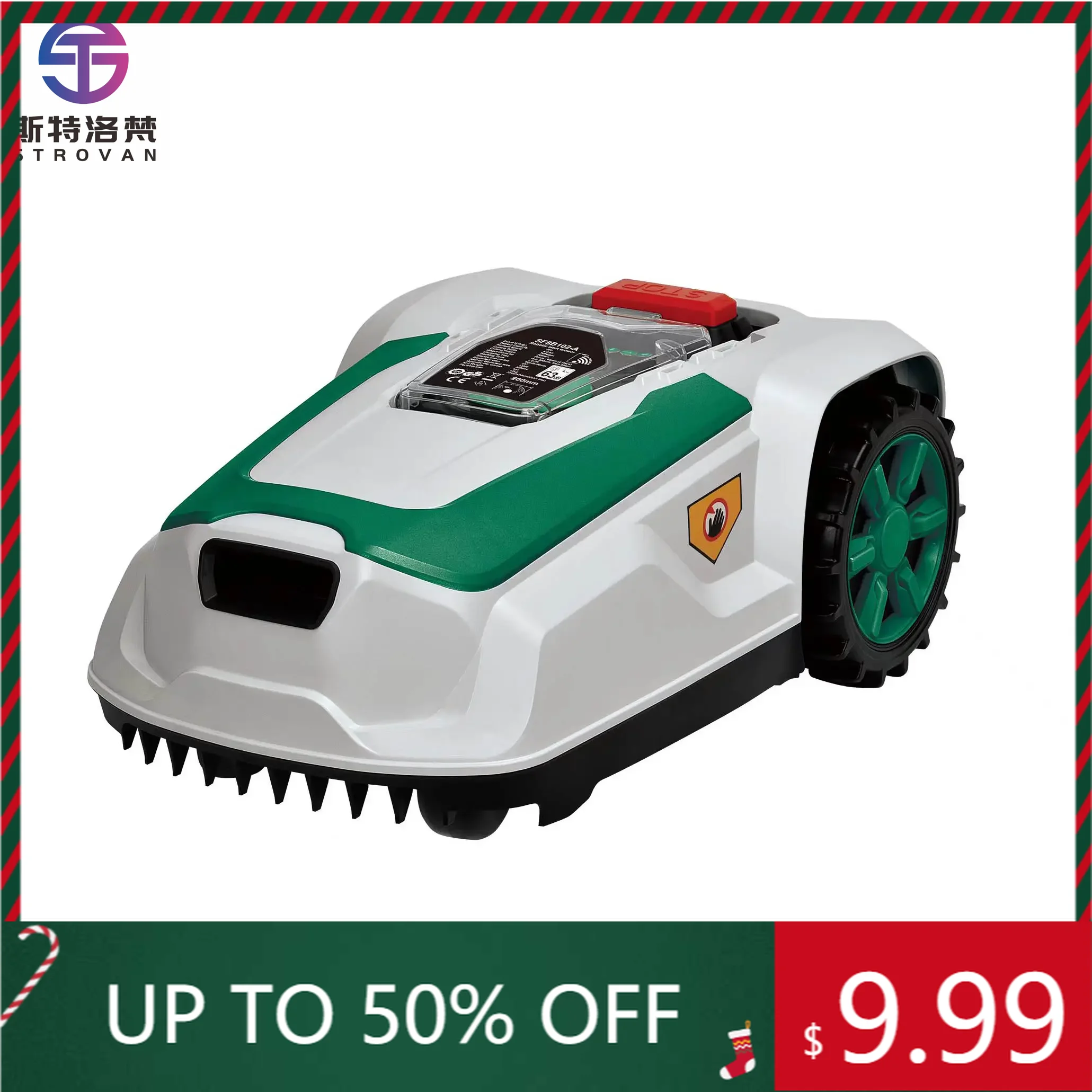 

STLF 1600W Robotic Self-Propelled Zero Turn Lawn Mower Remote Control Large Portable DIY Brushless Grass Box Garden Replacement