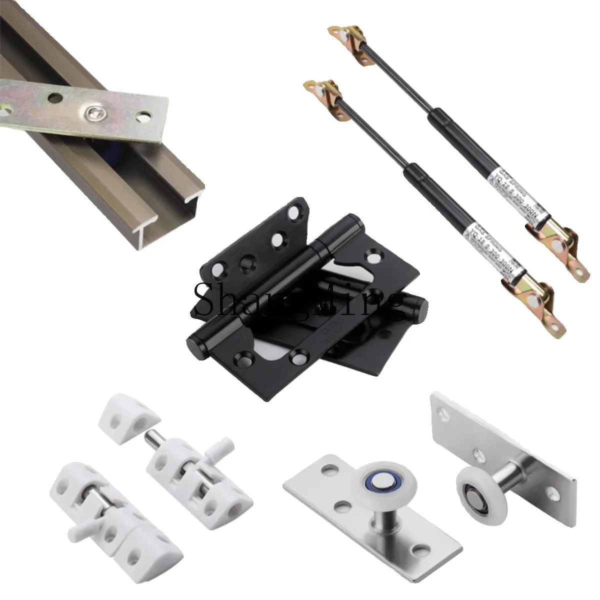 CLL Upper and Lower Folding Window Accessories Cafe Open Kitchen Hanging Wheel Push and Pull Slide Full Set of Hardware