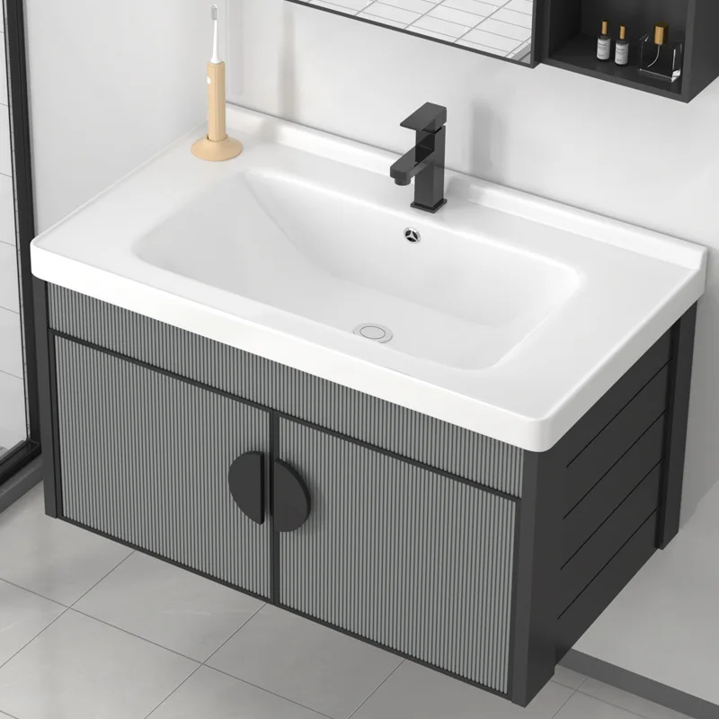 حوض غسيل سيراميك متكامل مثبت على الحائط لشقة صغيرة، حوض غسيل للحمام للاستخدام المنزلي #2