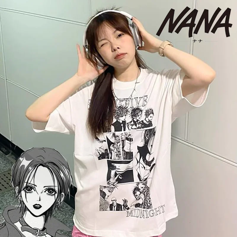 

Anime NANA Oosaki Nana Komatsu Nana Cosplay Costume T-shirt Adult Unisex Printing Casual Pullover Wear Top Halloween Outfits