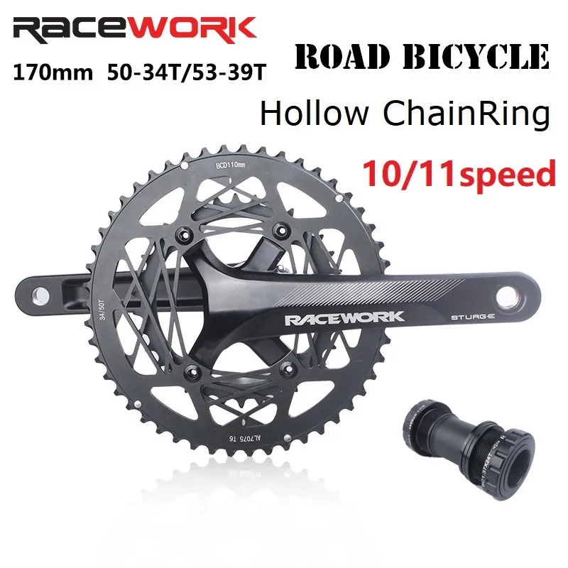 

Racework road bicycle toothed disc 22 speed folding toothed disc 50-34t 53-39t double disc aluminum toothed disc