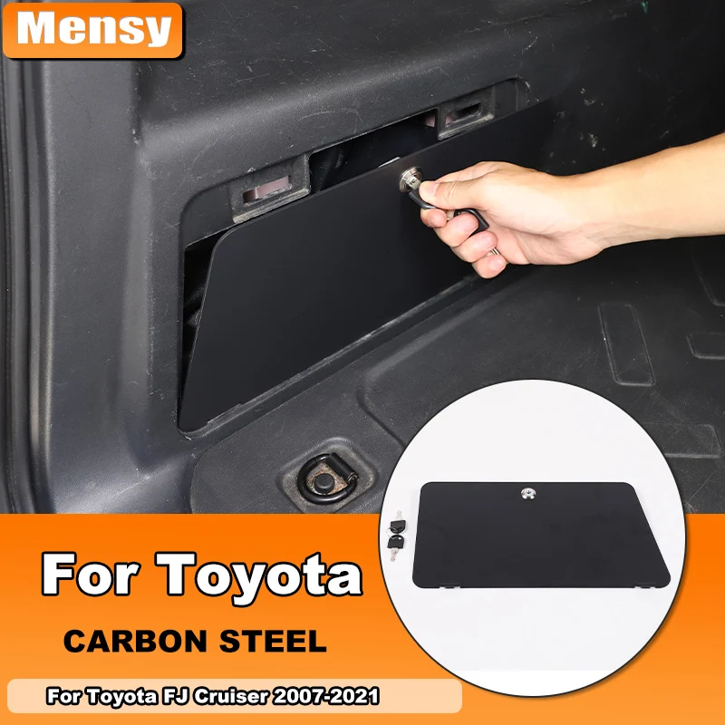 

For Toyota FJ Cruiser 2007-2021 carbon steel Car Trunk left side Security Safe Box Storage Privacy Protection Car Accessories