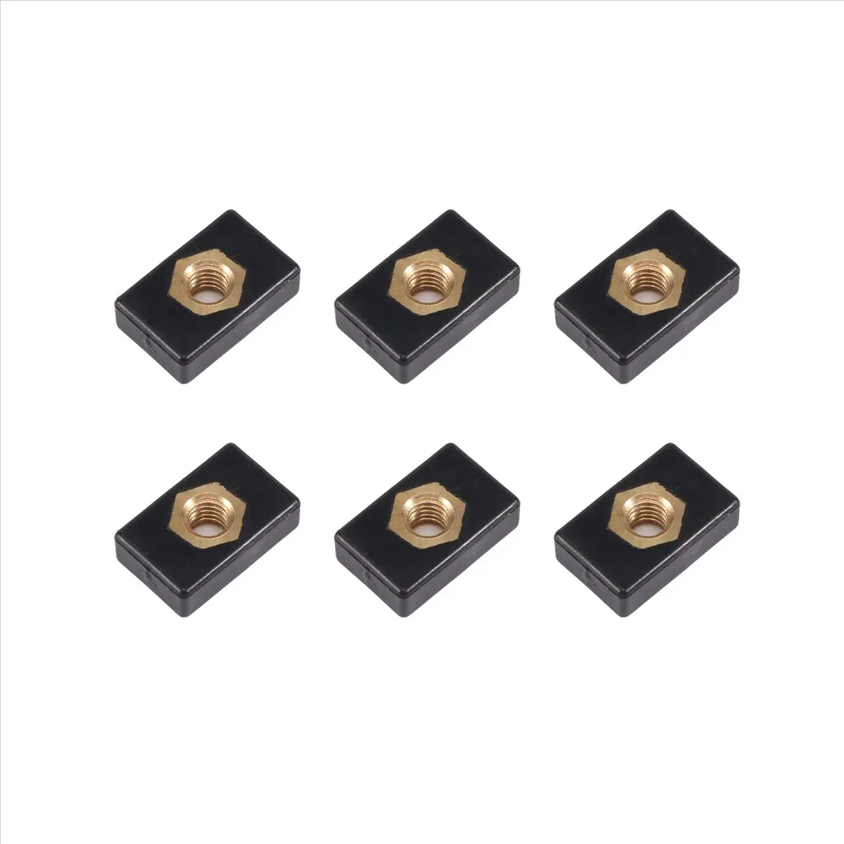 【CYBER MONDAY】6Pcs M6 Copper Sliding Nut Side Mount Slide Track Rail Fishing Rod Pole Holder Mounting Base for Kayak Boat Canoe