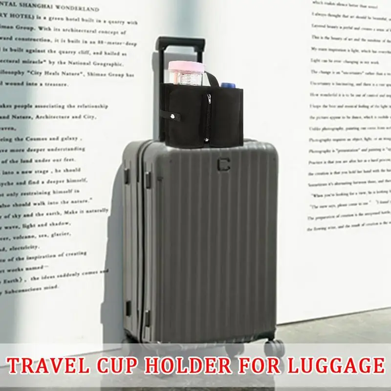 Travel Suitcase Cup Holder Luggage Beverage Holder Suitcase Accessories Can Hold Two Coffee Cups For Outdoor Travel Storage