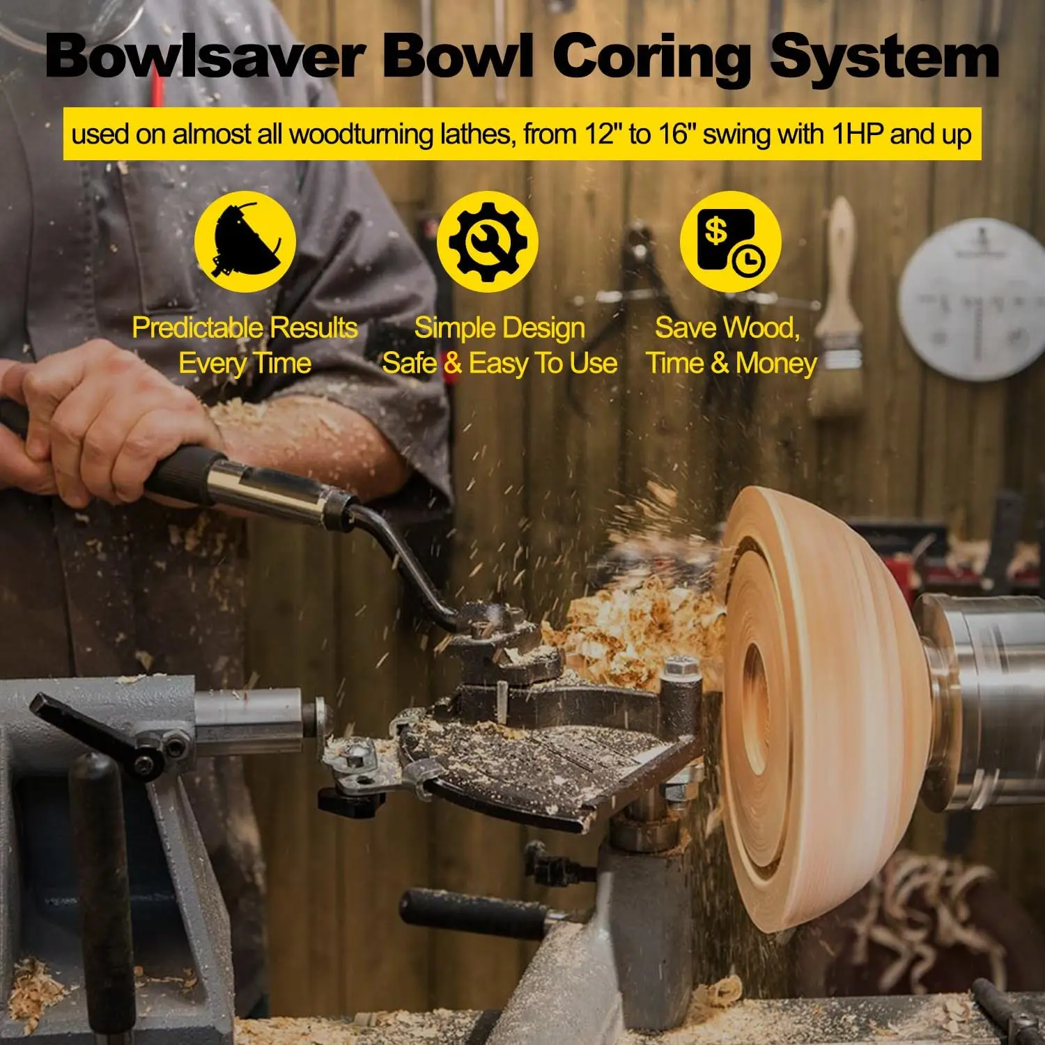 MX Replacement for Woodcut Bowlsaver Complete System with Two Blades for Coring Bowl Blanks 3\