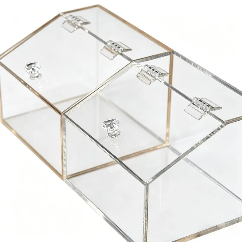 Transparent self-adhesive hinge, no punching and no trace small hinge, used for display box, gift box flip cover