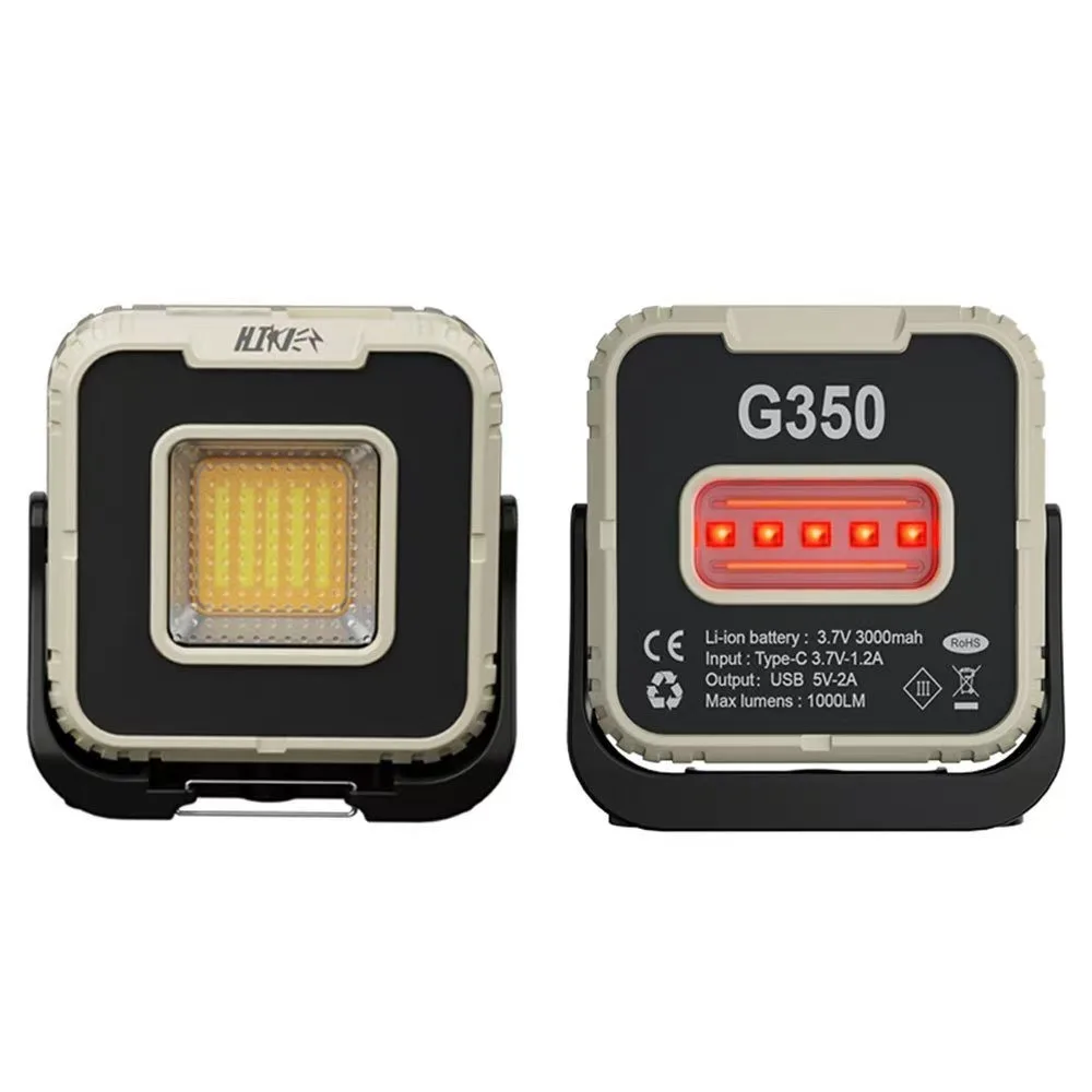 G350 COB Camping Work Flashlight Outdoor Campsite Atmosphere Lighting Torch Portable Repair Lamp for Auto Mechanic Garage Use