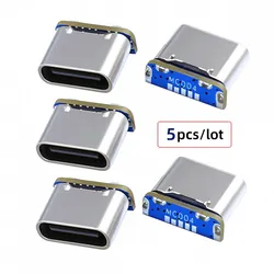 5PCS USB connector type C female jack replaces miniUSB, supports charging and USB2.0 data transmission