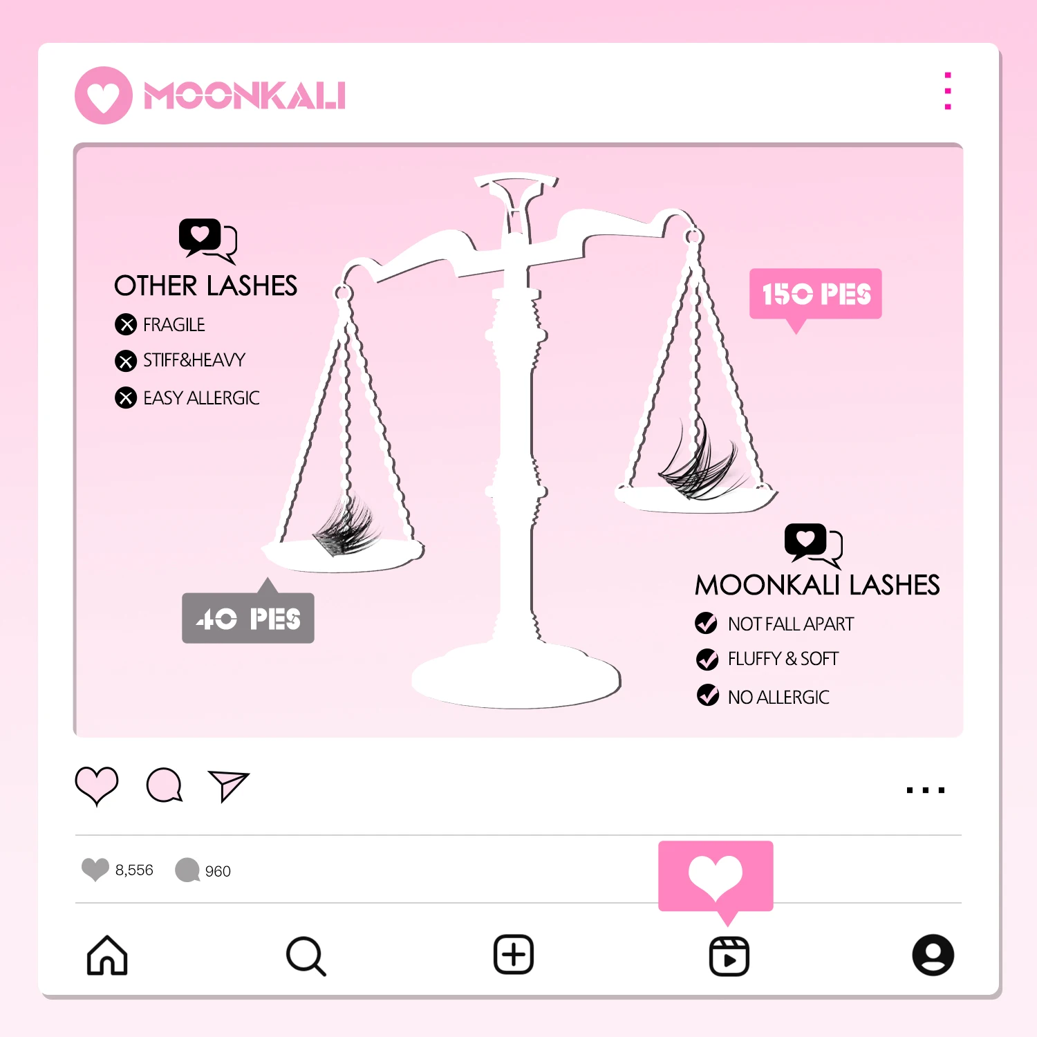 MOONKALI Kit de grappes de cils naturels Kit d'extension de cils bricolage 10-16mm grappes de cils Kit de grappes de cils Manga vaporeux