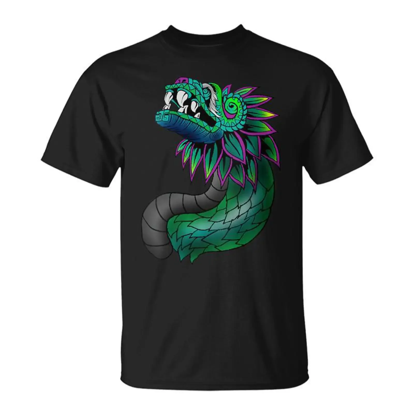 Aztec God Quetzalcoatl Cool Snake Dragon Inca Maya Idea T Shirt Monsterry vintage Washed graphic streetwear Stretched