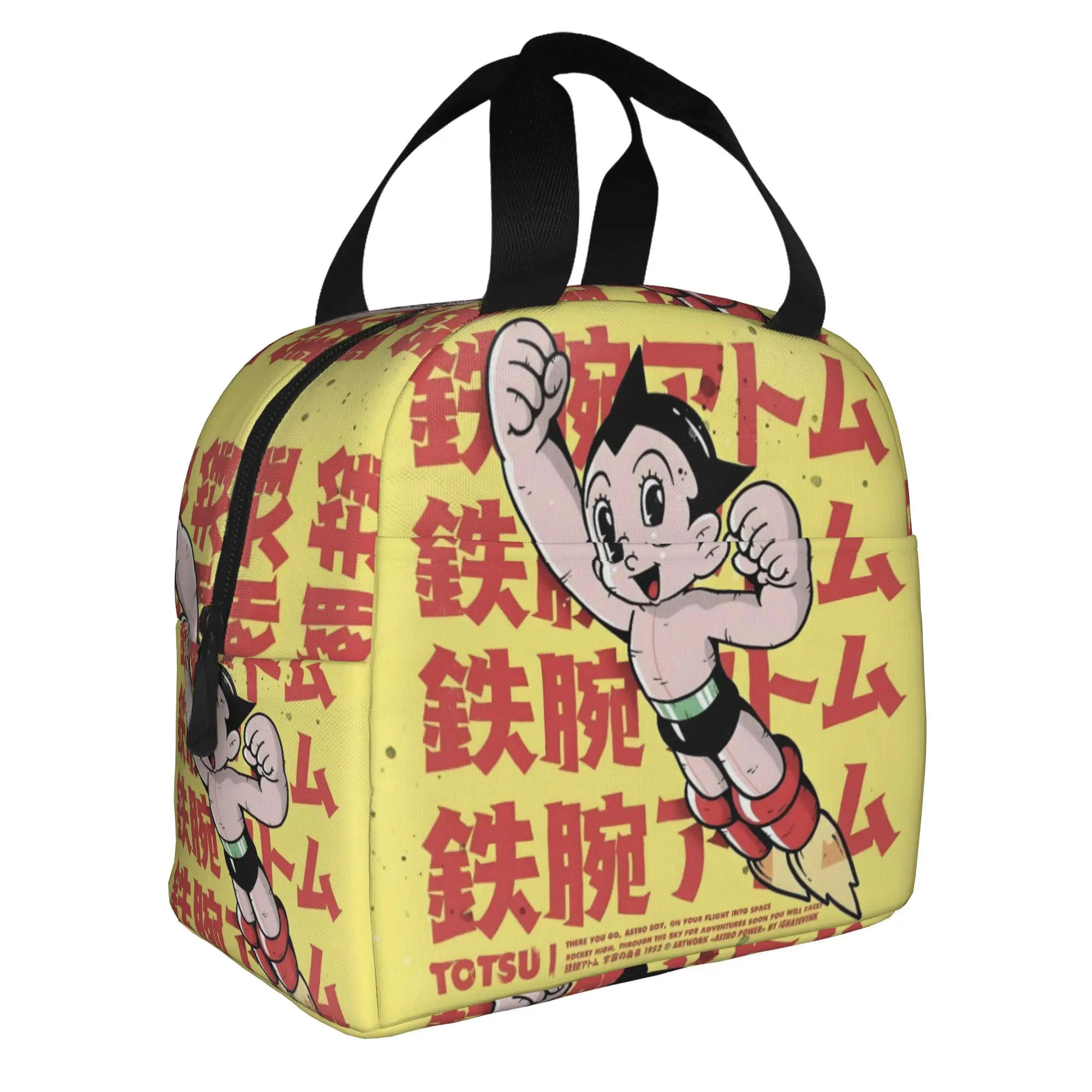 Astro Boy Japan Manga  Insulated Lunch Bag for Women Waterproof Anime Cartoon  Cooler Thermal Lunch Tote Office Picnic Travel