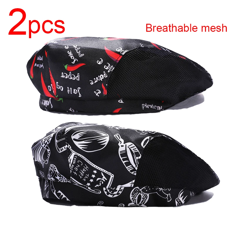 Beret szefa kuchni 2/1 szt. Czapka robocza kucharska do cateringu, kapelusz kucharza do gastronomii, hotelu, restauracji, stołówki, pieczenia, kawiarni, gotowania w domu