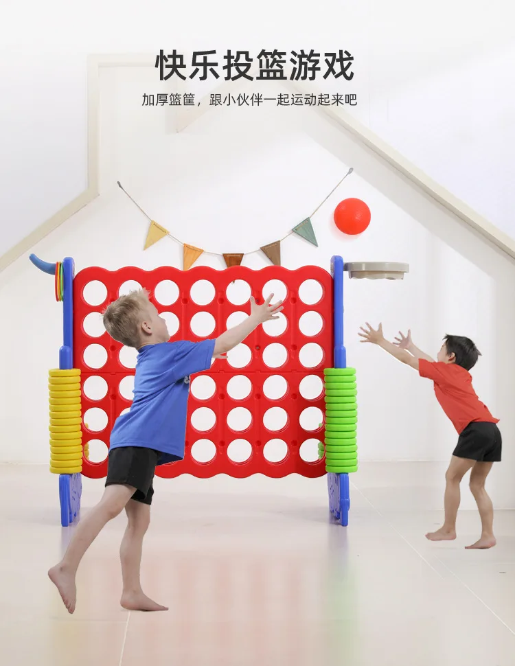 لعبة توصيل عملاقة 4 في الصف لعبة كرة السلة لعبة أرضية خارجية للأطفال المراهقين والكبار ألعاب لوحية ممتعة للعائلة في الأماكن المغلقة #2